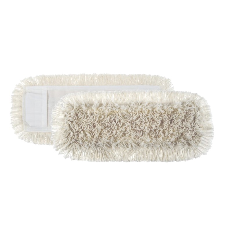 Mop Frange - Blik-pocketsysteem - Katoen - 50 cm - Wit